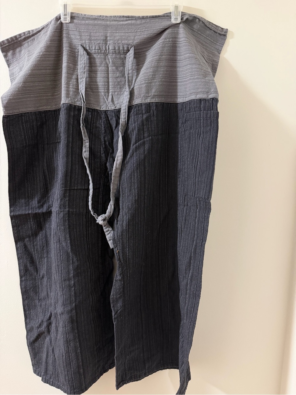Men's Two-Tone Gray Drawstring Casual Pants